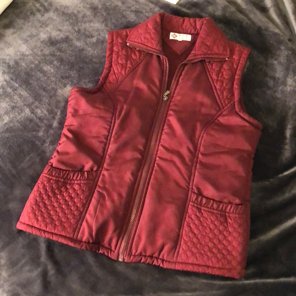 Burgundy vest